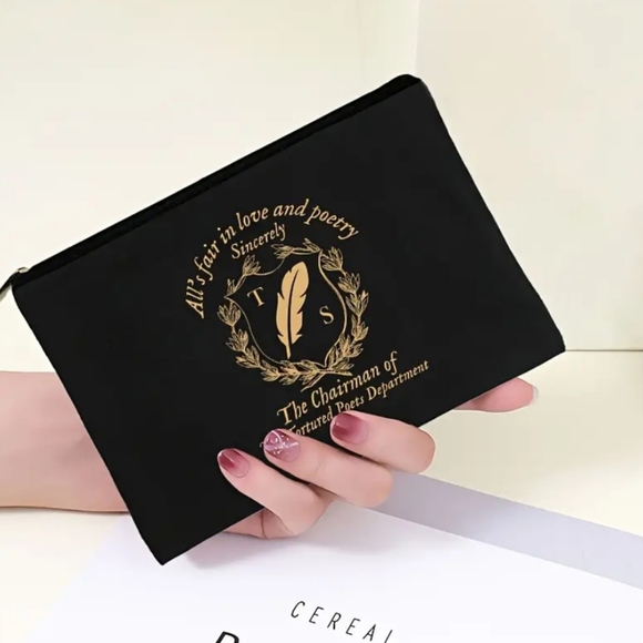 TAYLOR SWIFT | Tortured Poets Department Canvas Makeup 💄 Cosmetic Bag - Picture 4 of 6